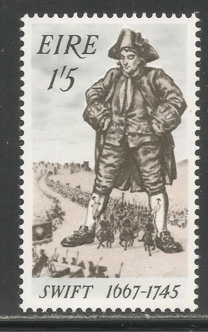 Ireland #241 (A63) VF MNH 1967 1sh5p Jonathan Swift's Gulliver, Lilliputian Army Cover