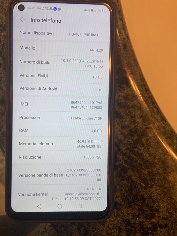 Huawei P40 Lite E E-L29 - 64GB - (Sbloccato) (Dual SIM) - Immagine 1 di 1