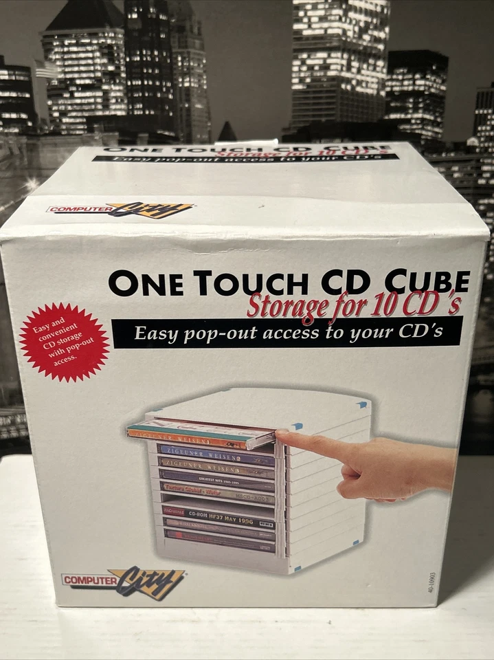 Computer City One Touch CD Juegos Cubo Estuche con Resorte De Colección Años 90 Nuevo En Caja Foto 1 de 4