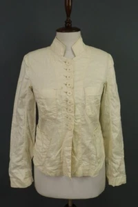 HIGH USE by Claire Campbell Beige Blazer Linen Jacket Size USA 6 - Picture 1 of 24