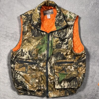 Ranger Mens Size M Reversible Camo/Orange Hunting Vest Pockets Elastic Waist - Image 1 of 4