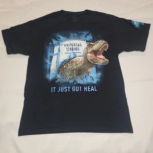 Universal Studios Jurassic World "It Just Got Real" Black Shirt Size M - Picture 1 of 7