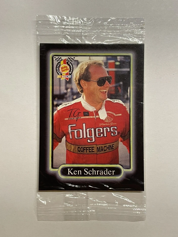 1990 Maxx Holly Farms Sealed Pack - Ken Schrader #HF5 Cale Yarborough #HF25 - Image 1 of 2