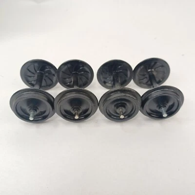 G Scale 4 Plastic Wheels Black Fit LBG Aristocraft Trains - Image 1 of 2