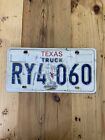 Vintage Texas US Truck License Number Plate RY4 060