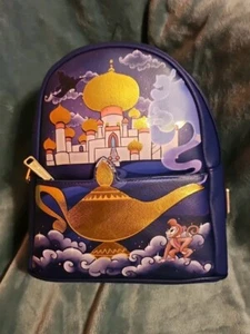 Mini Zaino Loungefly Disney Aladdin Principessa Castello Gelsomino Nuovo - Foto 1 di 3