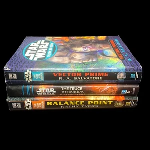 Lot of 3 Star Wars Books New Jedi Order Balance Point Vector Prime Truce Bakura - Picture 1 of 13