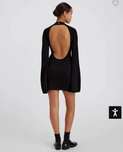 Solid & Striped x Sofia Richie Grainge Narcia Black Knit Mini Dress Sz S $238 - Picture 1 of 7