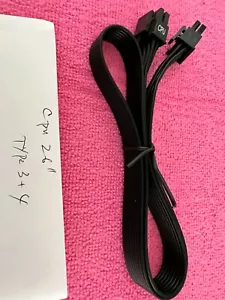 CORSAIR TYPE 3 TYPE 4 CPU POWER CABLE 8 PIN TO 4+4 PIN , ORIGINAL - Picture 1 of 2