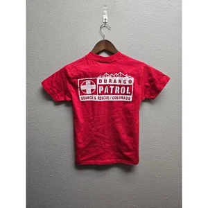 Youth Small Shirt Vintage 90s Durango Patrol Search & Rescue Colorado Tee Red - Picture 1 of 6