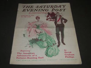 1903 JAN 10 THE SATURDAY EVENING POST MAGAZINE - HARRISON FISHER COVER - SP 678 - Picture 1 of 3