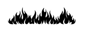 Flames Vinyl Decal Car Window Laptop Fire Sticker Side Of Car Flame Sticker - Picture 1 of 19