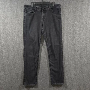 Kut From The Kloth Jeans Womens 14 Black Stretch Mid Rise Straight Leg 35x31 - Picture 1 of 11