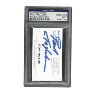 Biglietto da visita Paul J Tagliabue autografato firmato Covington & Burling LLP PSA - Foto 1 di 2