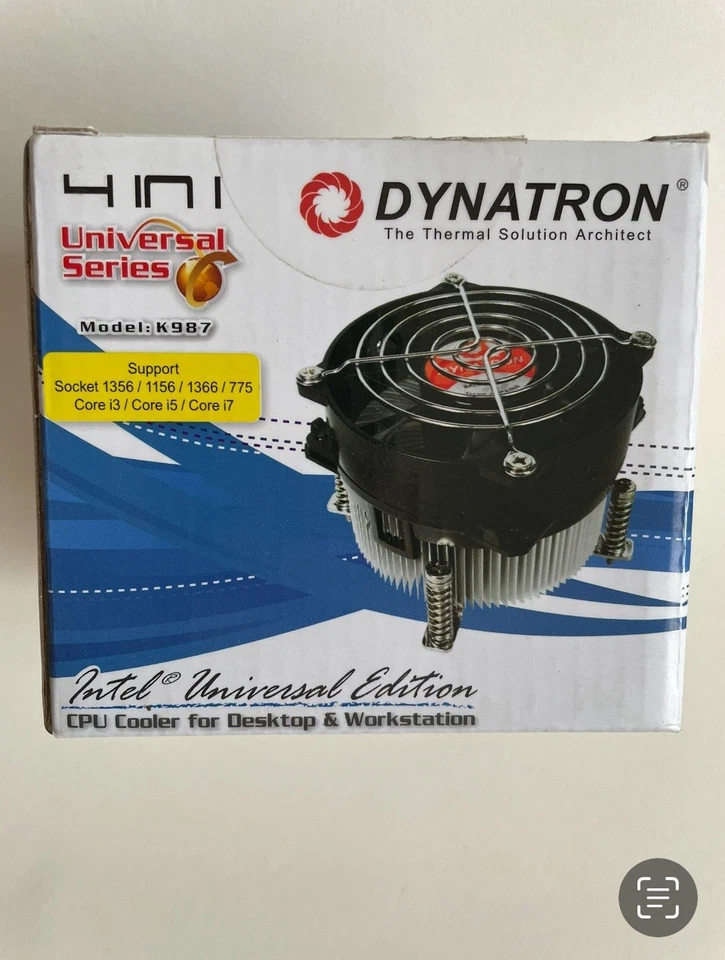 Dynatron 92mm 3U 4-in-1 Intel Fan & Heatsink K987 CPU Cooler Desktop/Workstation - Image 1 of 4