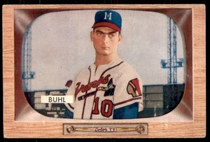 Bowman #43 Bob Buhl 1955 (arruga/arruga) - Imagen 1 de 2
