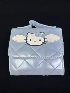 Sanrio Hello Kitty Blue Angel Blue Quilted Wallet w/ Card, Coins & Bill Holders - Picture 1 of 17