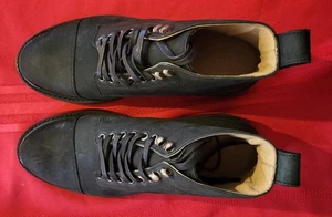 Stivali moto uomo Taylor Stitch taglia 9 neri impermeabili pelle nabuk nuovi! con scatola! - Foto 1 di 13