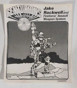 Original 1986 Centurions Jake Rockwell And Weapon Manual Instructions Vintage - Picture 1 of 7
