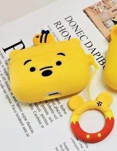 Disney Winnie Puuh AirPods Pro Hülle - Passend für 1./2. Gen Silikonhülle + Ring - Bild 1 von 8