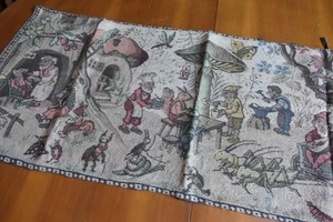 SUPER SELTEN 1920 KINDER GOBELIN ZWERGE MÄUSE INSEKTEN 42x17" - Bild 1 von 8