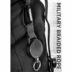 Retractable Key Chain Nurse ID Badge Card Holder Lanyard Key ring Carabiner Clip - Picture 1 of 6