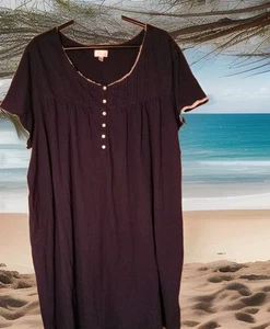 Aria Dress Women's SZ 5X Curvy Navy House Lounge Mumu Soft Comfort Cottagecore - Picture 1 of 8