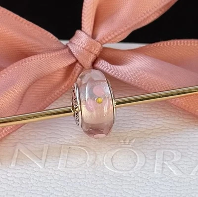 Original Pandora Murano „Blumen“ hell, rosa, 925 silber #790619 - Bild 1 von 4