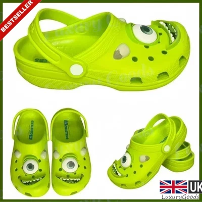 Mike Wazowski Monsters Inc Unisex Kinder & Erwachsene grüne Schaumstoff-Hausschuhe Sandalen UK