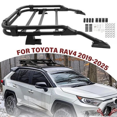 300lbs Roof Rack Basket Extra Bar Rooftop Cargo Luggage For Toyota RAV4 2019-25 - Image 1 of 4