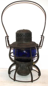 Louisville & Nashville Railroad Armspear Lantern w Short BLUE Globe - Picture 1 of 11
