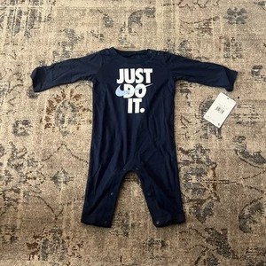 Nike Baby Graphic Langarm Einteiler (marineblau/weiß) (6M) - Bild 1 von 6