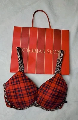Sujetador Push-Up Navidad Victoria's Secret Talla 32DD Nuevo con Etiquetas Rojo Foto 1 de 3