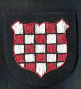 German Volunteer Country Patch 13th Div Handschar - Hrvatska type 2 Croatia - Picture 1 of 1