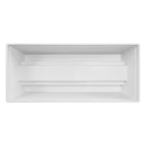 White Resin Beadboard Deck Rail Planter Hanover 27" Indoor Outdoor Flowering Bin - Picture 1 of 12