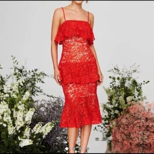 Cooper St Lace Midi Dress Tiered Ruffle Sleeveless Size 6-8 Cocktail Party - Picture 1 of 4