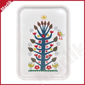 IKEA VINTERFINT Tray 8X11", Christmas Tree Birds Holiday Pattern Multicolor, NEW - Picture 1 of 2