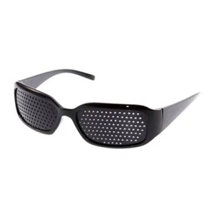 Pinhole Glasses Black Eyesight Improvement Vision Care Exercise Eyewear 1pcs - Picture 1 of 9