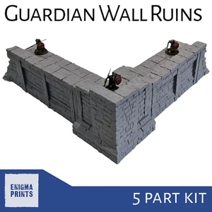Mittelalterliche zerstörte Mauer | 28 mm Streugelände für Warhammer AoS LOTR Alte Welt - Bild 1 von 8
