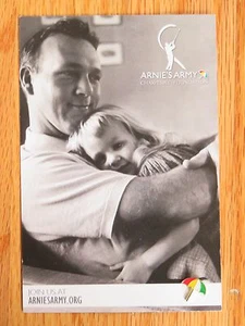Rare ARNIE'S ARMY 1/2" Pin on Post Card ARNOLD PALMER's Charitable Foundation - Picture 1 of 3
