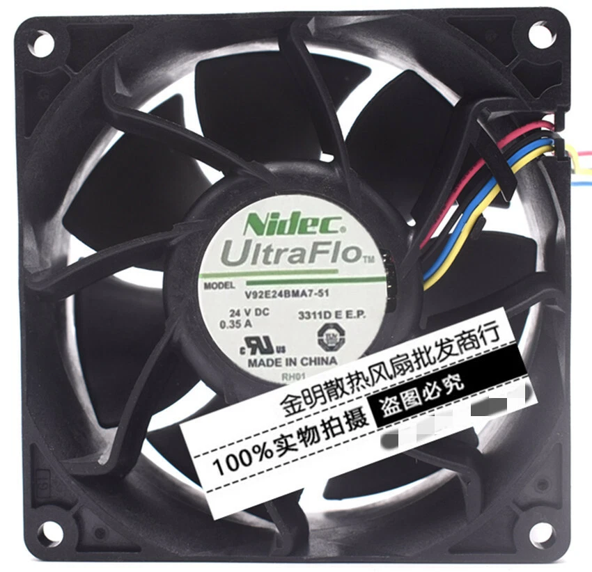 1 pcs NIDEC 9038 9CM V92E24BMA7-51 DC24V 0.35A inverter cooling fan - Image 1 of 1