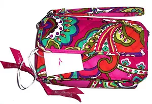 Vera Bradley Todo en Uno Bandolera iPhone Galaxy Muñequera Cartera Rosa Remolinos NUEVO - Imagen 1 de 6