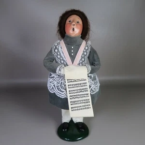Byers Choice Christmas Carolers Girl with Sheet Music and Lace Dress - No Label - Picture 1 of 11
