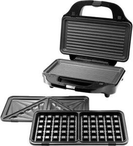 Healthy Choice 3 in 1 Durable Sandwich Maker Waffle Maker Panini Press - Picture 1 of 8