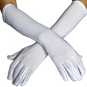 52cm Long White Gloves Womens Christmas Opera Bridal Dress Costume Accessories - Picture 1 of 6