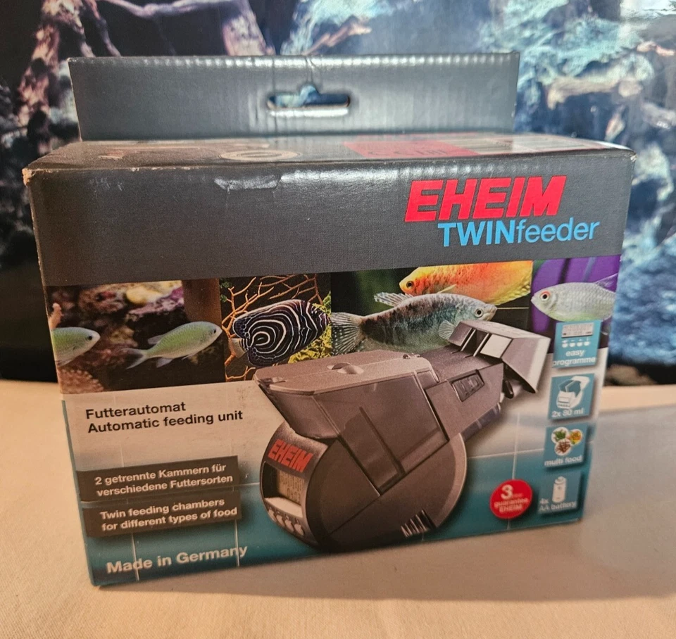 EHEIM TWINfeeder 3582000 Futterautomat 2 getrennte Kammern Fütterung Aquarium - Bild 1 von 1