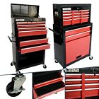 AREBOS Roller Tool Cabinet Storage 9 Drawers Toolbox Tool Chest, Trolley Red