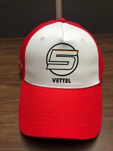 NWT SCUDERIA FERRARI THE NEWEST RED/WHITE VETTEL (5) BASEBALL CAP - Picture 1 of 4