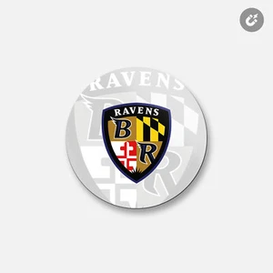 Baltimore Ravens NFL | 4'' X 4'' Round Decorative Magnet - Picture 1 of 2