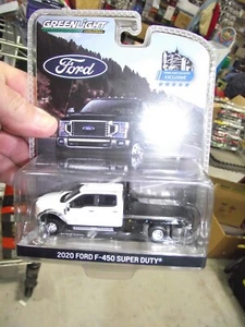 Greenlight 1/64 2020 Ford F-450 super duty flat bed white NIB - Picture 1 of 1